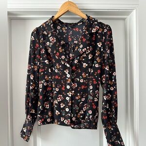 En Saison | Fall Floral Collar Button Down Top